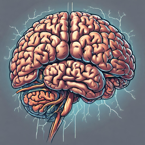 Imagem de cerebro representando conexões neurais